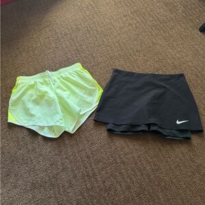 Nike girls size medium dri fit shorts and skort bundle